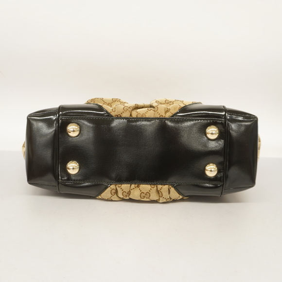 GUCCIAuth GG Canvas Tote Bag 203529 Women's Beige,Black - Picture 3 of 10